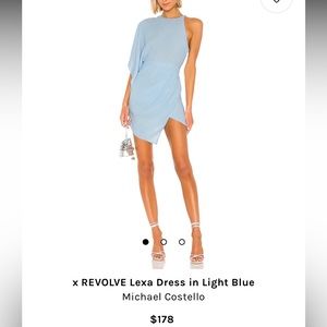 Michael Costello X REVOLVE LEXA DRESS IN LIGHT BLUE size XS worn once
